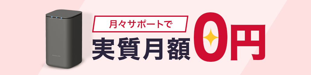 月々サポートで実質月額0円