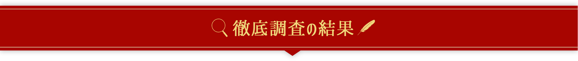 徹底調査の結果