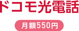 ドコモ光電話 月額550円