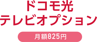 ドコモ光テレビオプション 月額825円